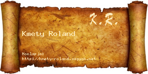 Kmety Roland névjegykártya