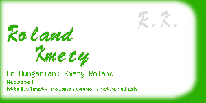 roland kmety business card